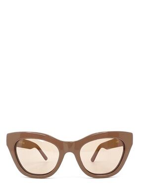 Harper Cat Eye Sunglasses by DL Eyewear Taupe (Brown/pink/gray) Acetate Cateye